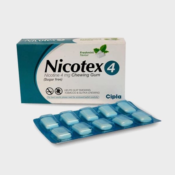 Nicotex 4mg Freshmint Flavor Sugar Free (Pack of 5)