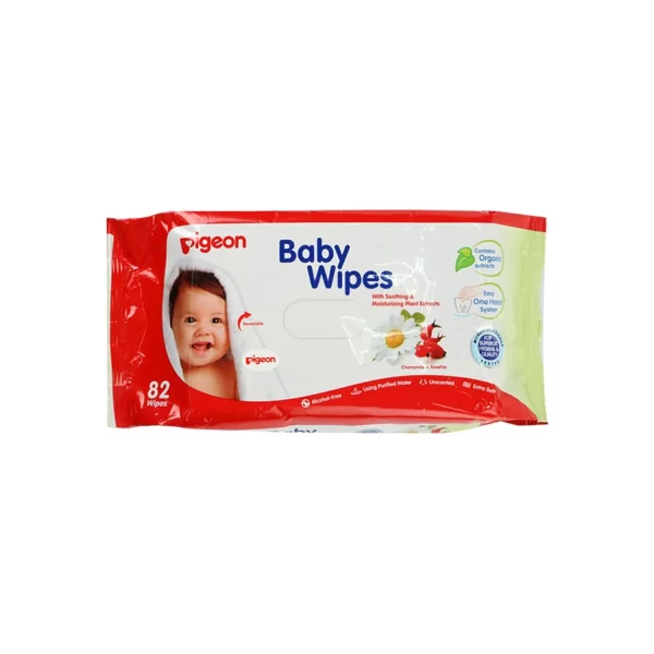 Pigeon Baby Wipes Chamomile And Rosehip 82 Sheets
