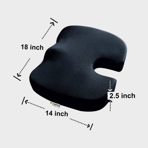 Fovera Comfort Non-Slip Orthopedic Coccyx Seat Cushion Medium