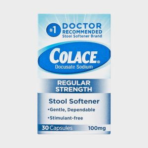 Colace Docusate Sodium, Stool Softener Regular Strength 30 Capsules 100mg