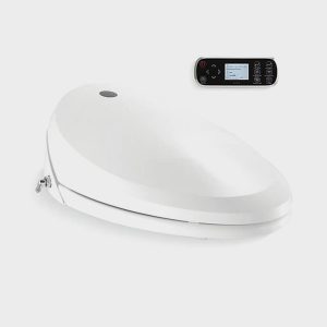Electronic seat cover with bidet functionality and remote