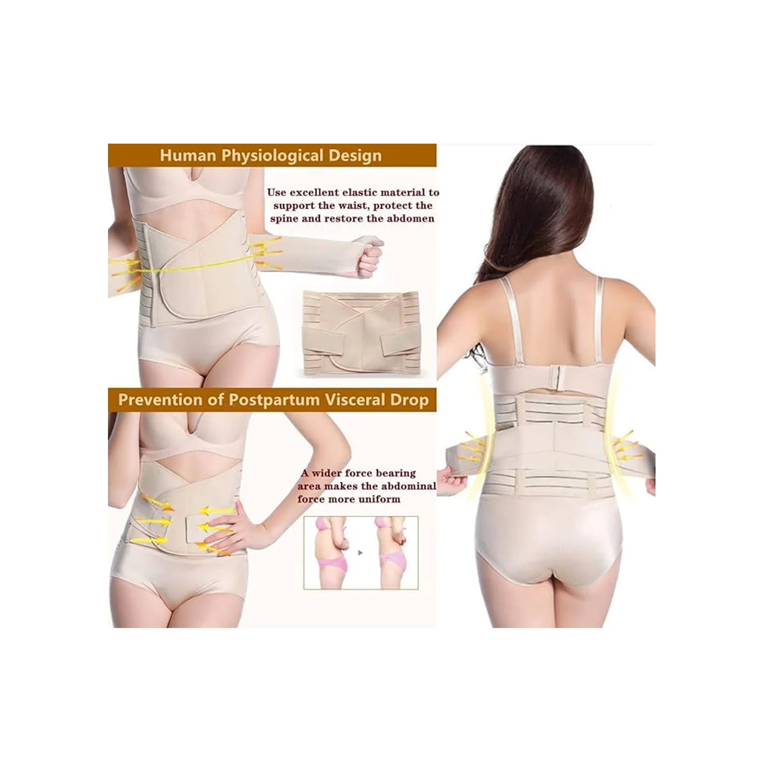 PLUMBURY® Women's Postpartum Post Pregnancy Recovery Tummy Control  Shapewear Belt, One Size (Fits Upto Size 36)