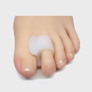 Sozzumi 1 Pair Double Hole Universal Size Silicone Gel Foot Fingers