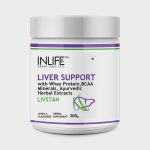  INLIFE Livstan Liver Support Protein Powder Supplement Whey Protein Powder & Ayurvedic Herbs, 300 Grams (Vanilla)