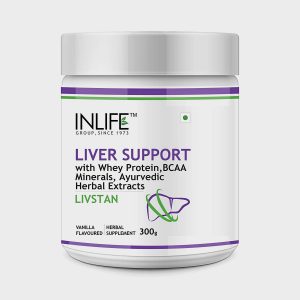 INLIFE Livstan Liver Support Protein Powder Supplement Whey Protein Powder Ayurvedic Herbs 300 Grams Vanilla 300x300