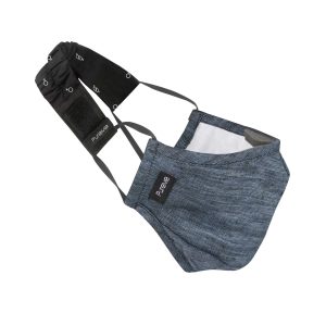 100% Linen Reusable N95 Anti Pollution Mask with 2 PM2.5 Activated Carbon Filters- Teal Blue