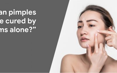 women applying creams to get rid of pimples