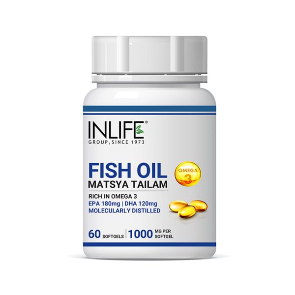 Inlife Fish Oil Capsules Omega 3 1000mg