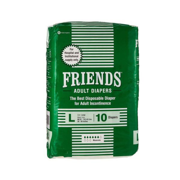 Friends Adult Diapers Large Size (10 Diapers)