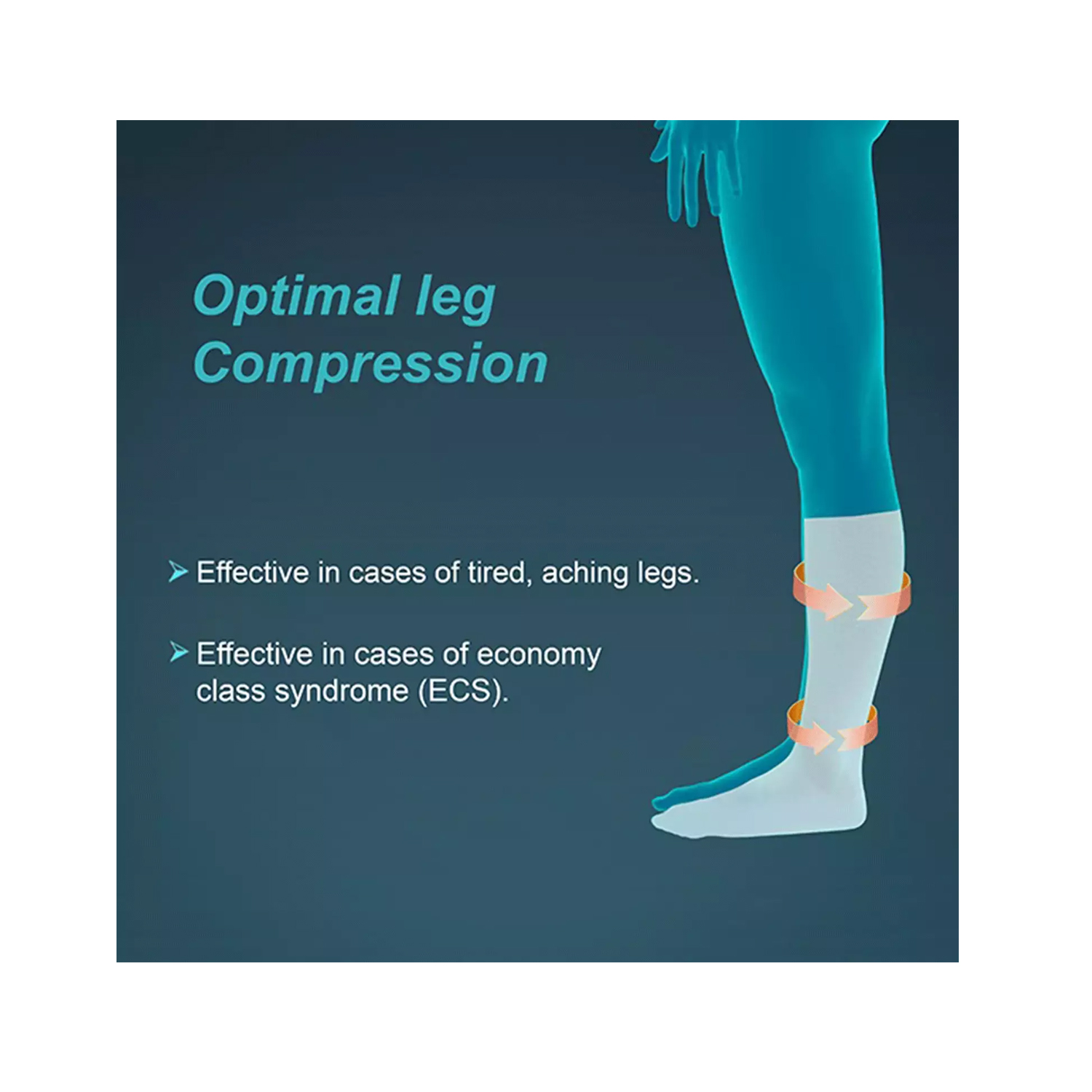 Tynor Medical Compression Stocking (Pair) 1-67 Knee High Class 2 XL