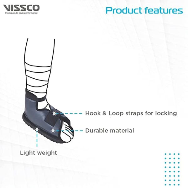 Buy Vissco Ankle Support Cast Shoe – Large (PC. No. 0804) Online At ...