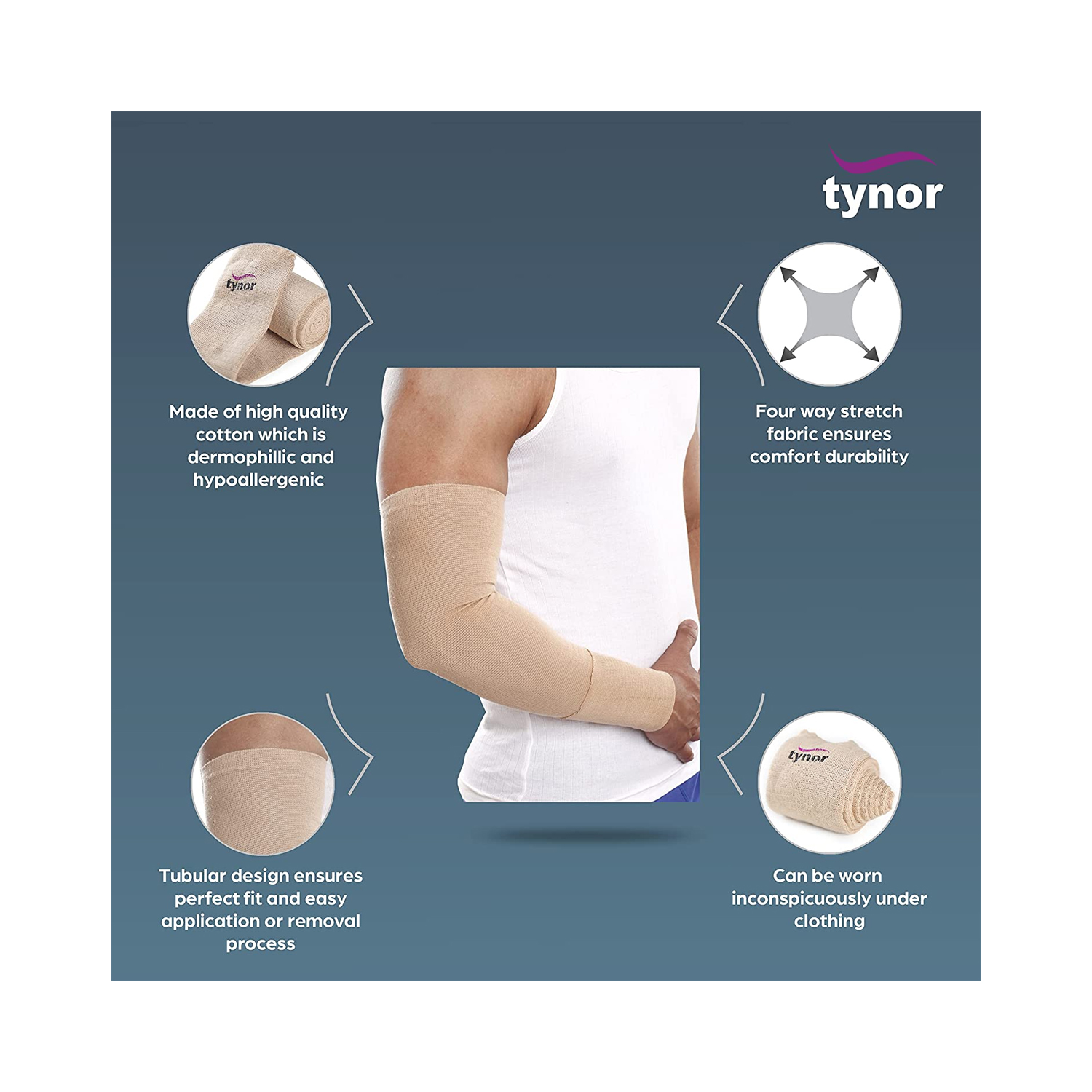 Buy Tynor Tubular Elastic Bandage 1mtr/63mm Online at Best Price In