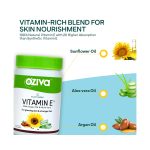 OZiva Plant-Based Natural Vitamin E with Sunflower oil, Aloe vera oil and Argan oil 30 Capsules