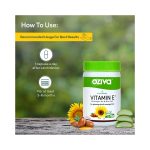 OZiva Plant-Based Natural Vitamin E with Sunflower oil, Aloe vera oil and Argan oil 30 Capsules
