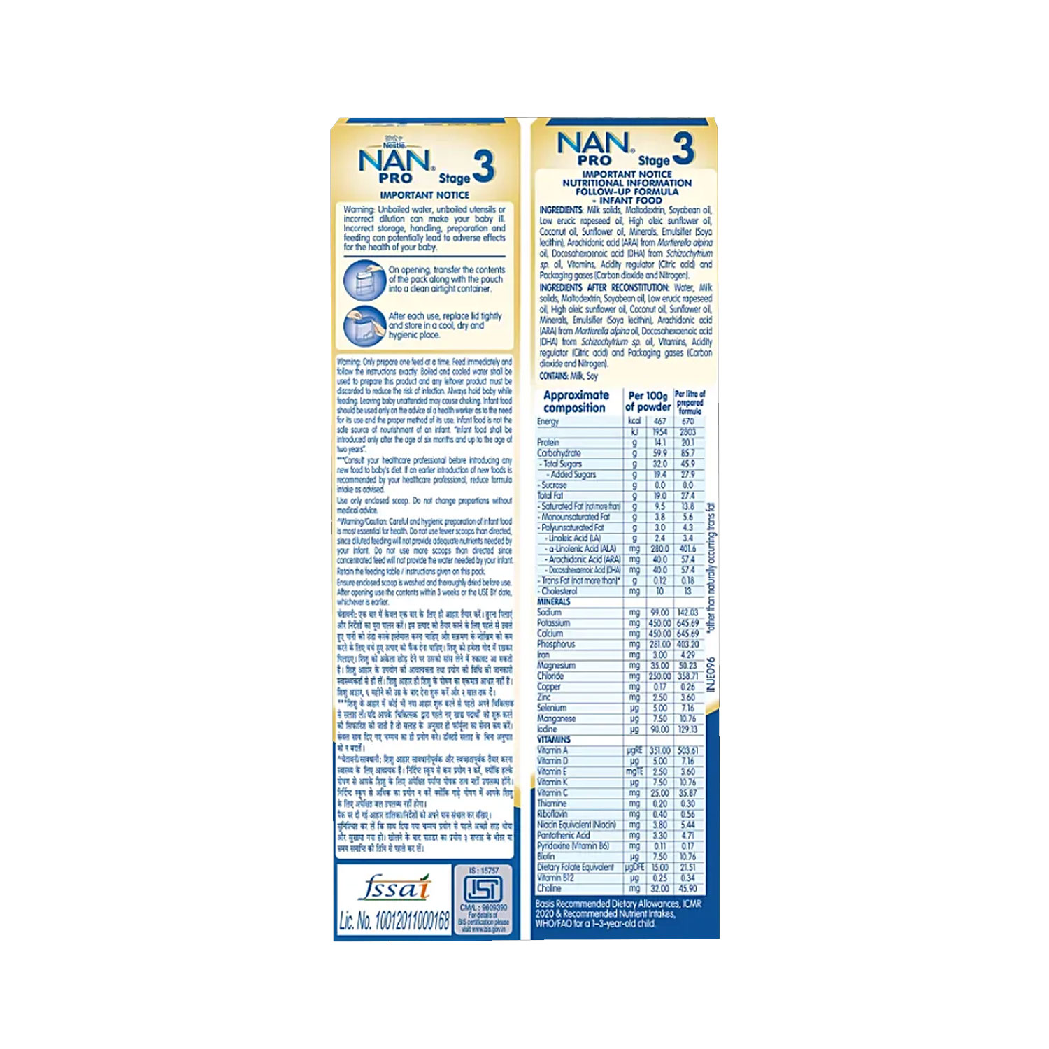 Non pro 3 milk sales powder