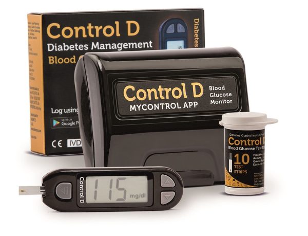 Control D Blood Glucometer with 10 strips