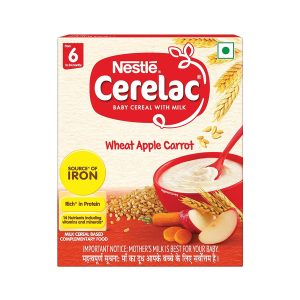 Nestle Cerelac Baby Cereal with Milk Wheat Apple Carrot 300g