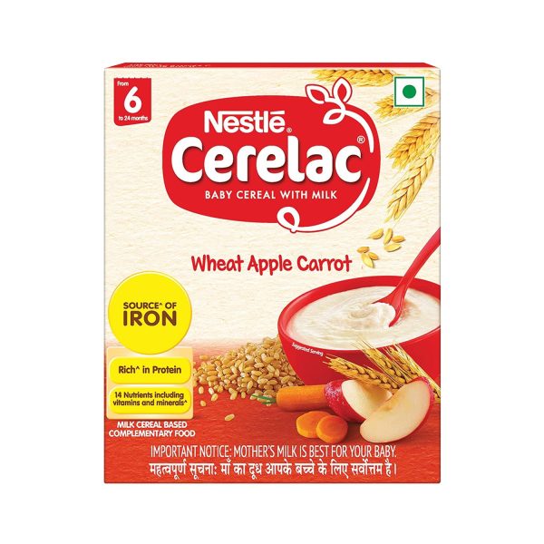 Nestle Cerelac Baby Cereal with Milk Wheat Apple Carrot 300g