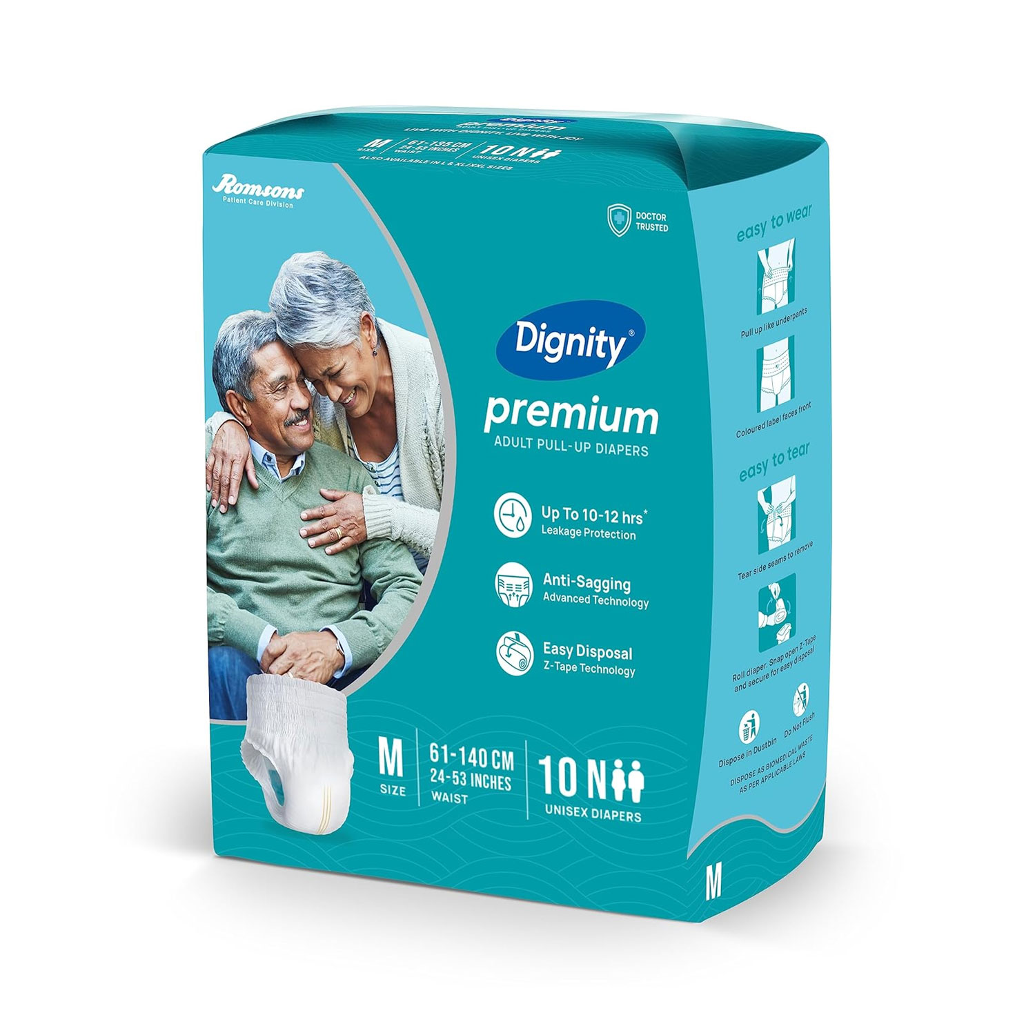 Dignity Premium Adult Pull Up Diapers Medium 10Pcs