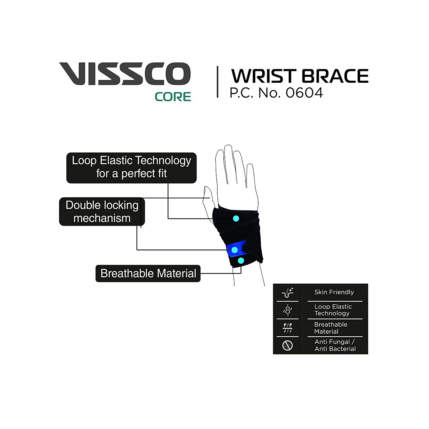 Vissco Wrist Brace Universal Cureka