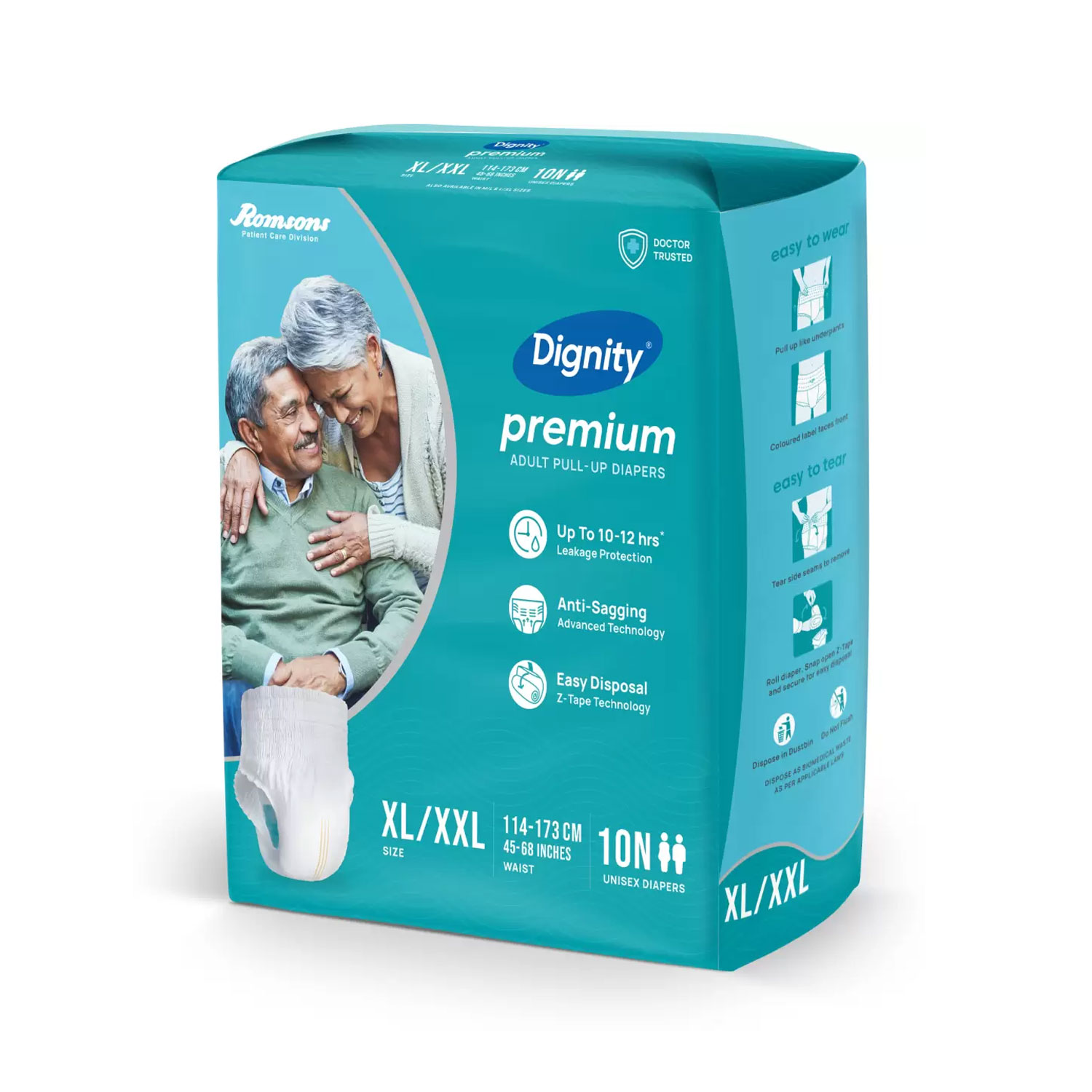 Dignity Magna Adult Diapers XL (3459) waist Adult diapers for women, Men