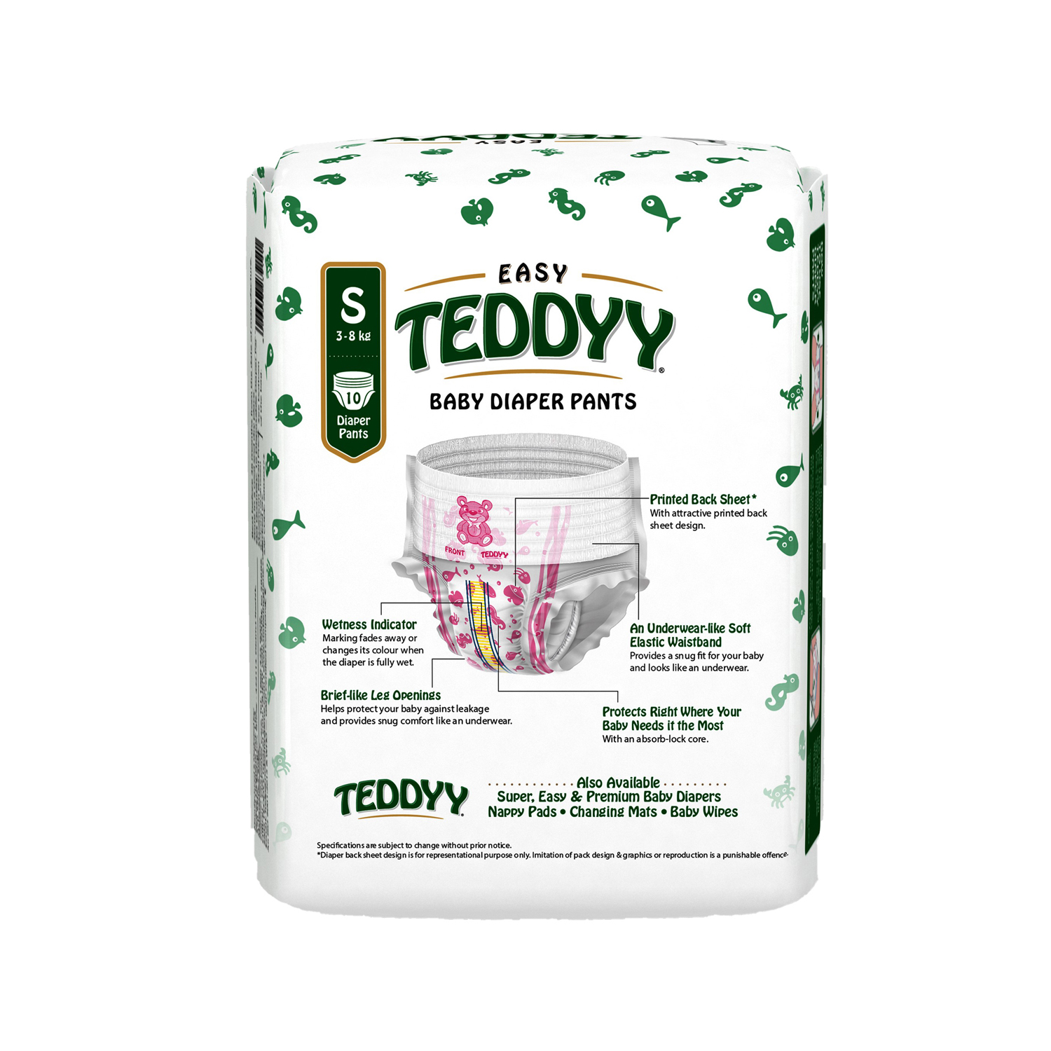 Buy TEDDYY EASY BABY DIAPER PANTS - MEDIUM - 5 PC Online & Get Upto 60% OFF  at PharmEasy