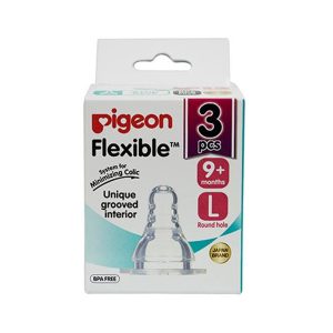 Pigeon Peristaltic Nipple (Slim Neck)- (L) 3 Pcs