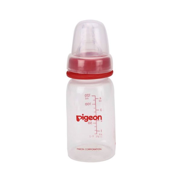 Pigeon Peristaltic Nursing Bottle KPP 120 ml with 2 Nipple ‘S’ Size Red