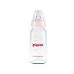 Pigeon Glass Feeding Bottle with 2 Nipples 120 ml (Pink)