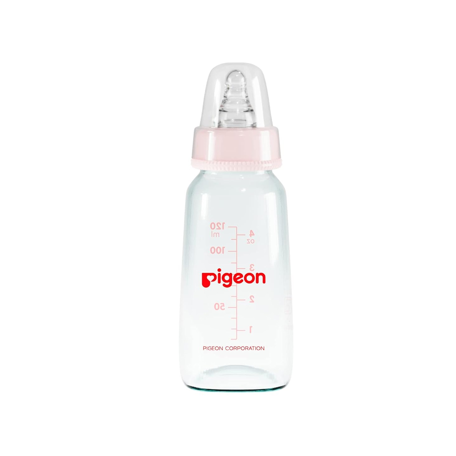 Buy Pigeon Glass Feeding Bottle with 2 Nipples 120 ml Cureka
