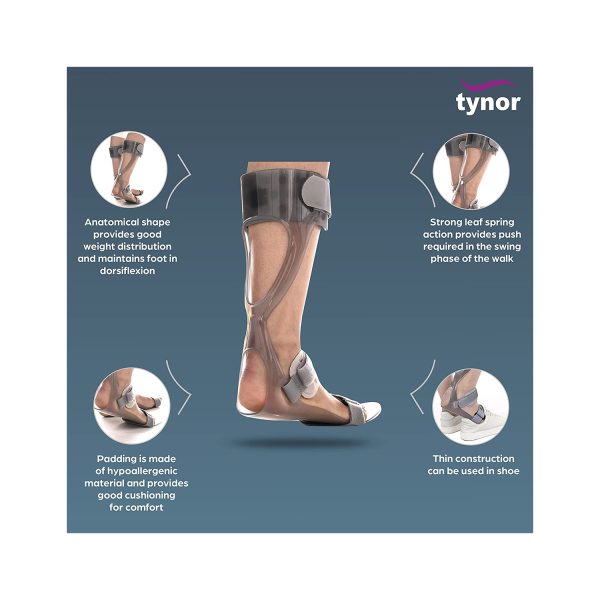 Tynor Foot Drop Splint with Liner Left