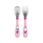 Chicco Metal Cutlery Girl / Neutral 18M+ (PINK)