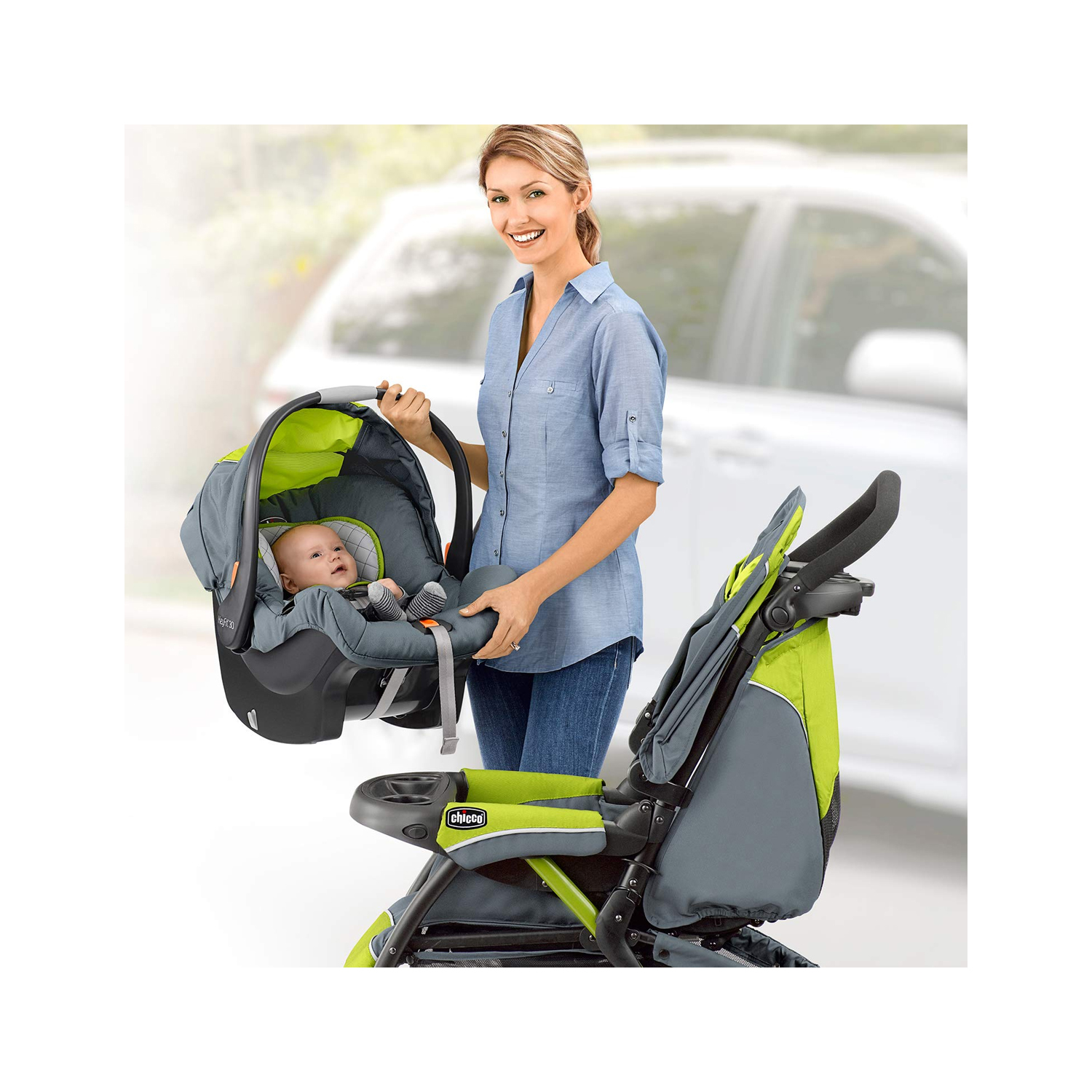 Chicco cortina cheap stroller green