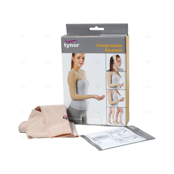 Tynor – Compression Garment Arm Sleeve w/ Shoulder Cover I-77 - Small
