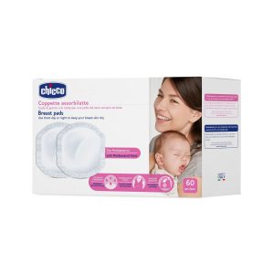 Chicco Breast Pads With Anti-Bacterial Fabric White (60 Pcs)