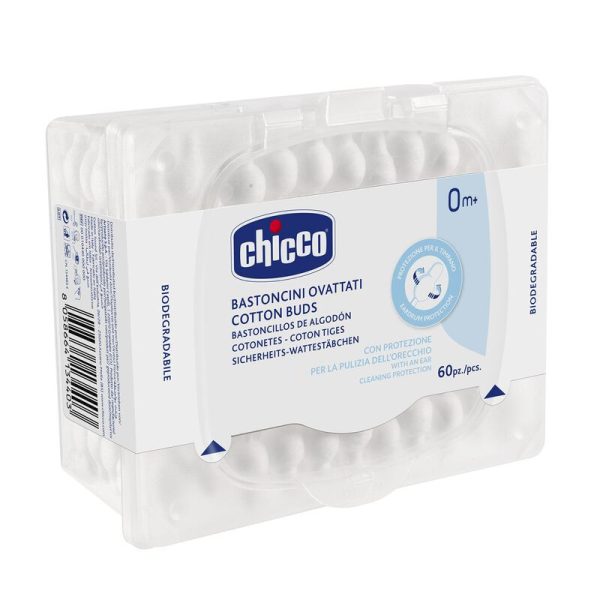 Chicco Cotton Buds With Ear Drum Protection 60 pcs
