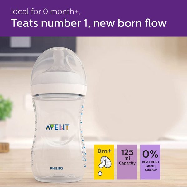 Philips avent natural feeding bottles with teat 125 ml 304