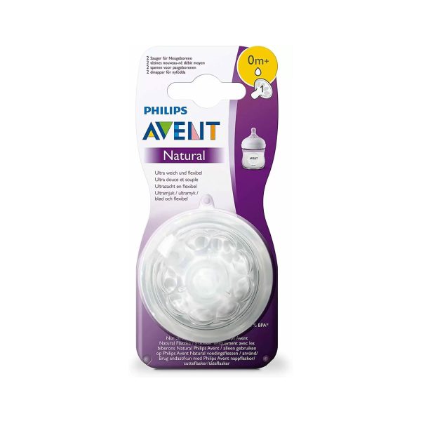 Philips Avent Natural Teats New Born Flow 0M+ (Set of 2)