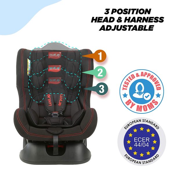 LuvLap Joy Car Seat for Baby Black