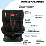 LuvLap Joy Car Seat for baby black