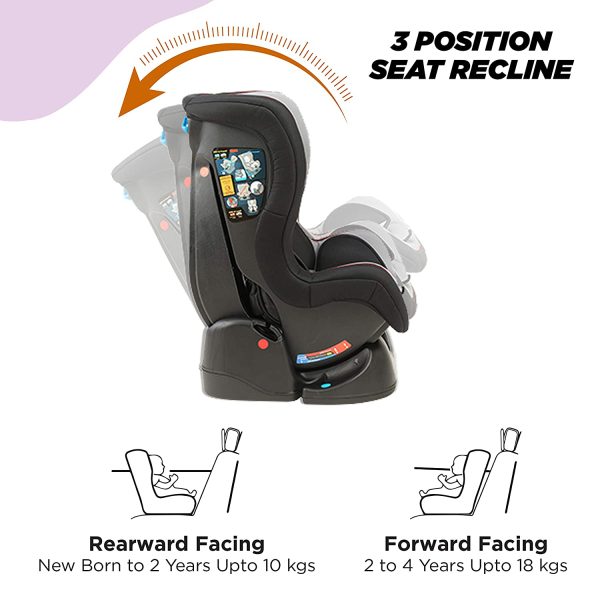 LuvLap Joy Car Seat for Baby Grey