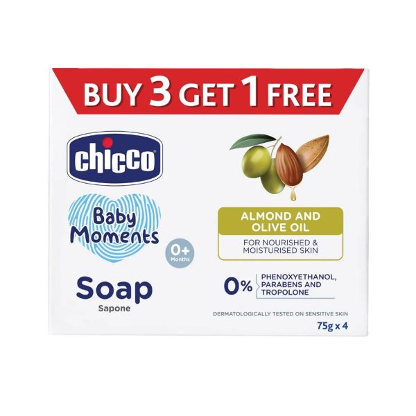 Chicco Baby Soap 3+1 (75gm)