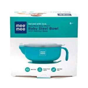 Mee Mee Stay Warm Steel Bowl with Suction Base