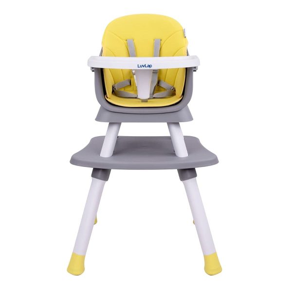 Luvlap Multifunction 6 in 1 High Chair Grey and Yellow