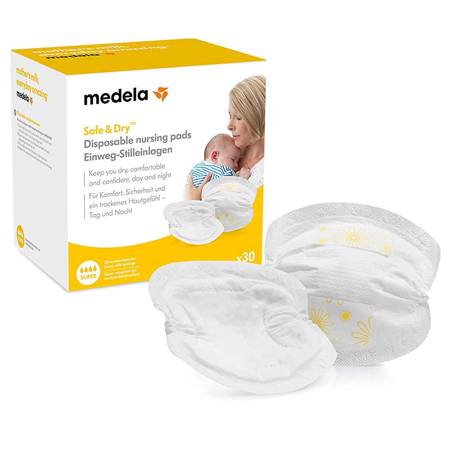  Medela Nursing Pads, Disposable Breast Pad, Pack of 60 : Medela  : Baby