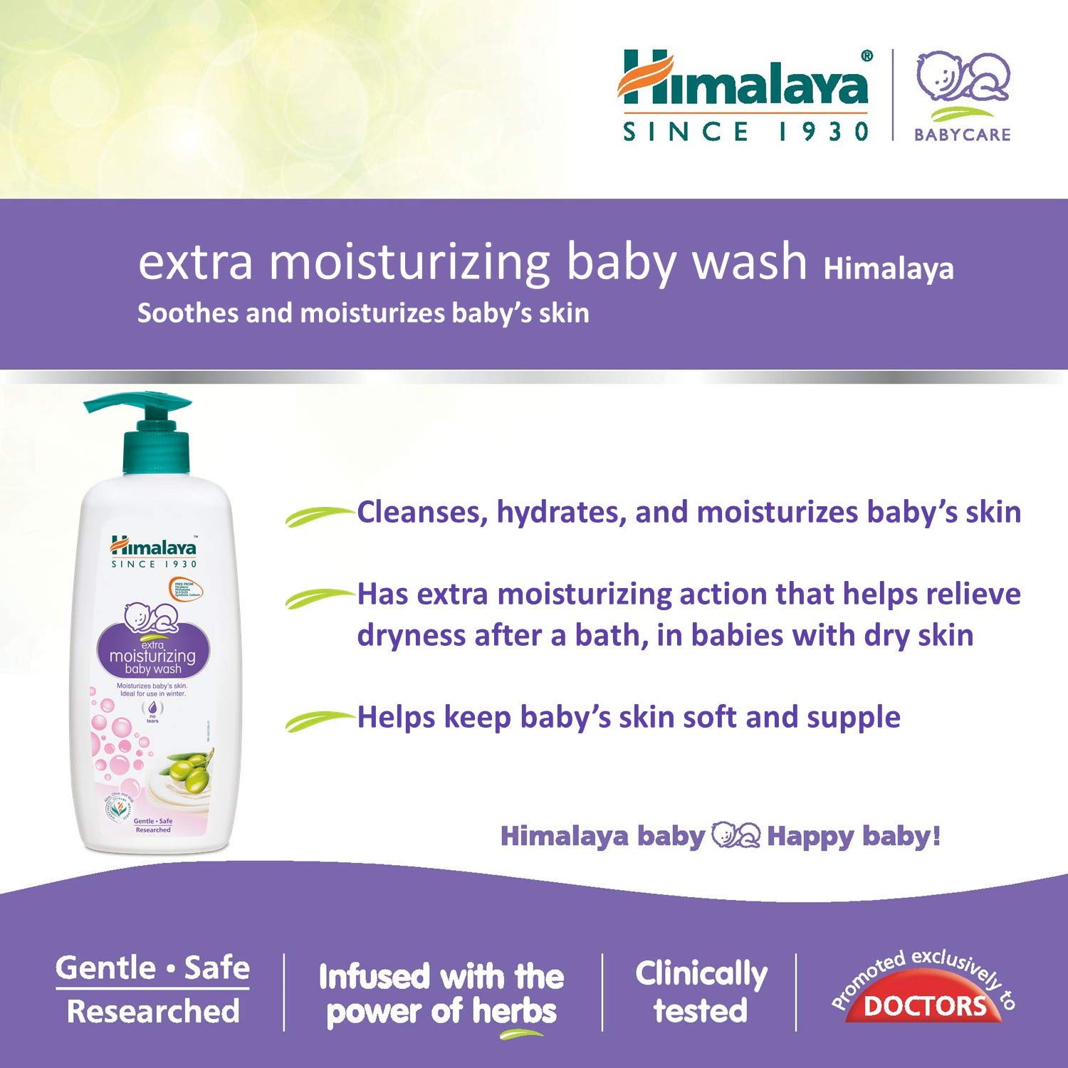 Himalaya Extra Moisturizing Baby Wash 400ml