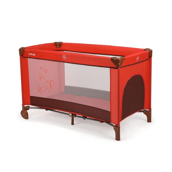 LuvLap Sunshine Baby Playpen red
