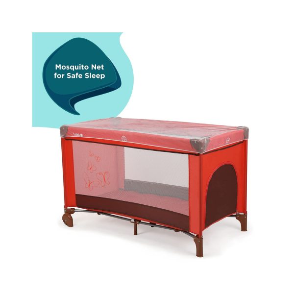 LuvLap Sunshine Baby Playpen red