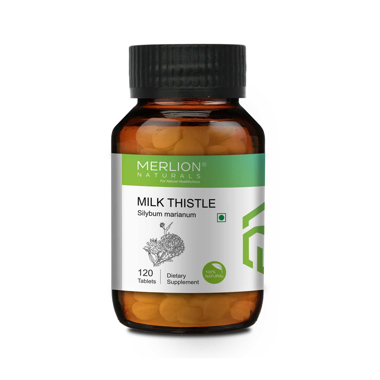 Merlion Naturals Milk Thistle Tablets Silybum Marianum 500mg