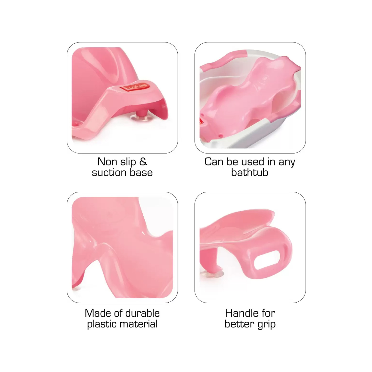 Luvlap baby Bath chair pink